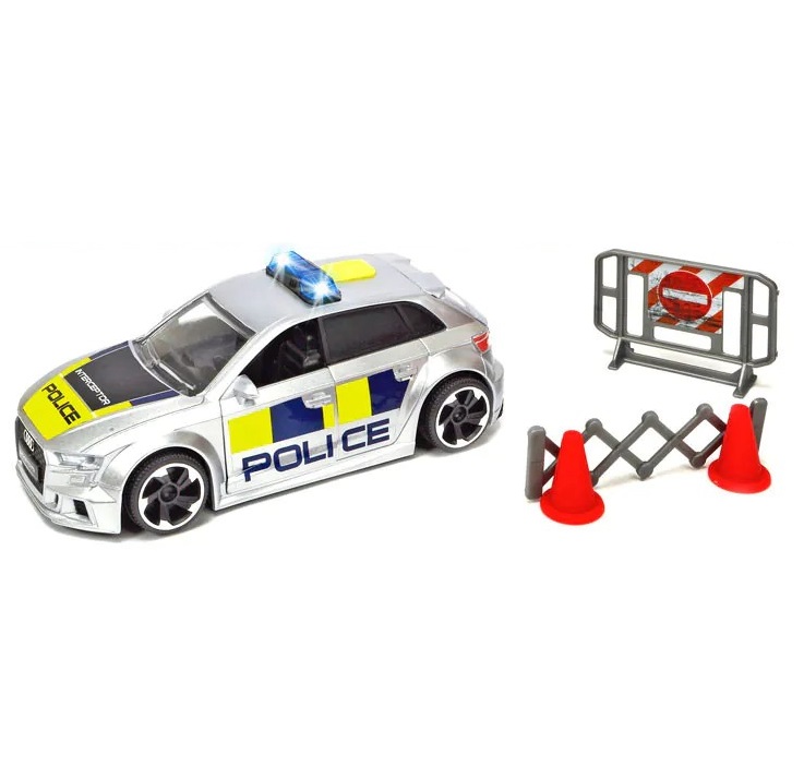 Masina de politie cu lumini si sunete Dickie Audi RS3 15 cm - poza 1