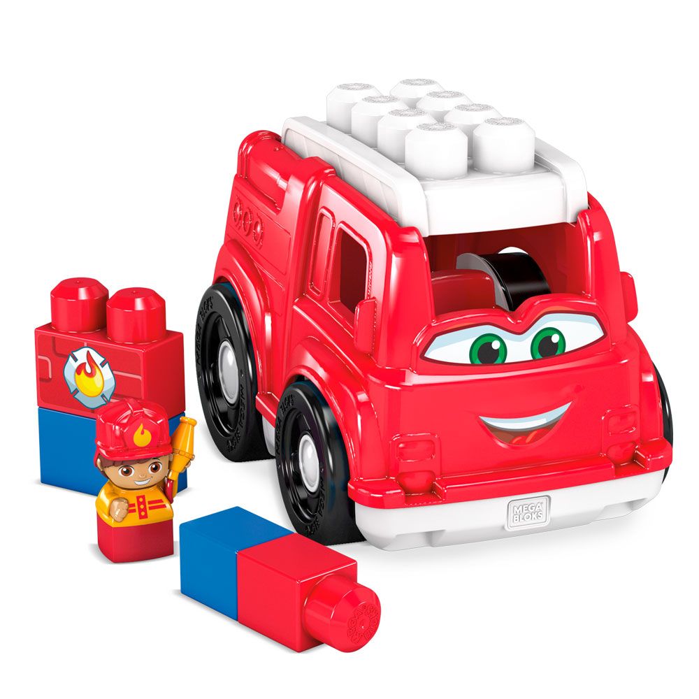 Masina de pompieri cu cuburi Mega Blocks First Builders 6 piese - poza 1