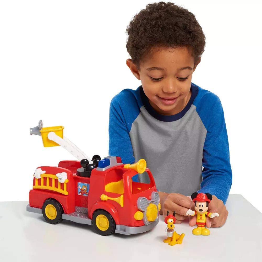 Masina de pompieri cu figurina Disney Mickey Mouse si Pluto - poza 3