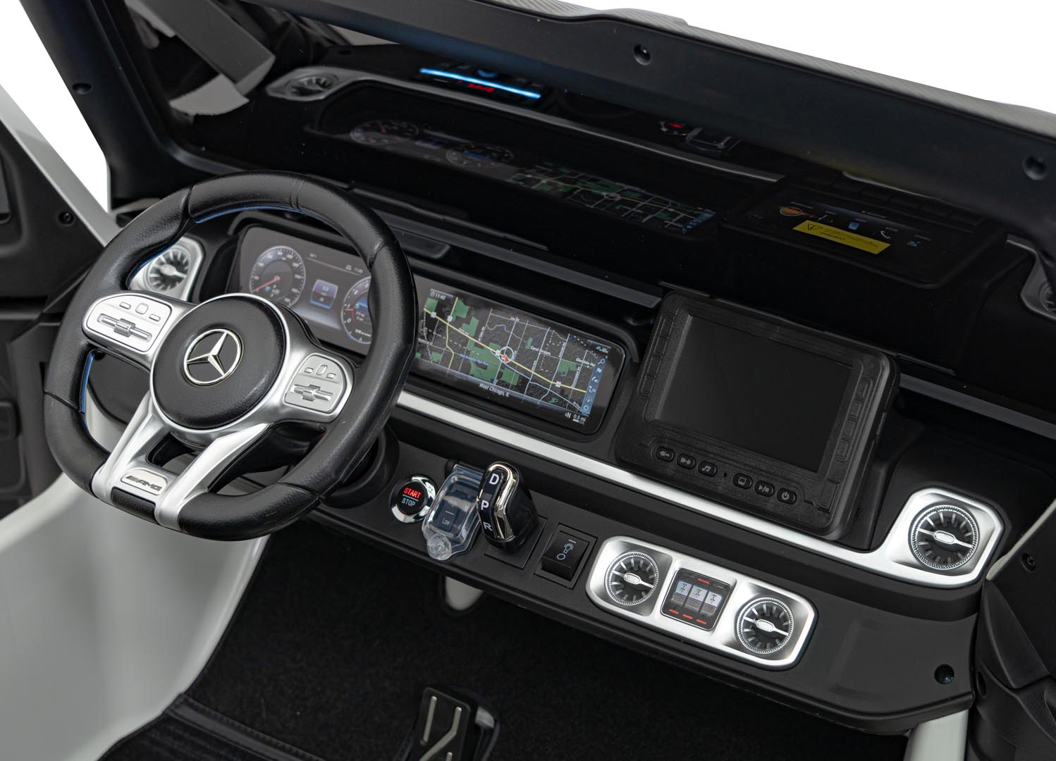 Masina electrica pentru copii cu 2 locuri, Mercedes AMG G63 XXL 24V 800W 4x4 ecran LCD, echipare Lux (G63-mp4) Negru - Autokids.ro - poza 4