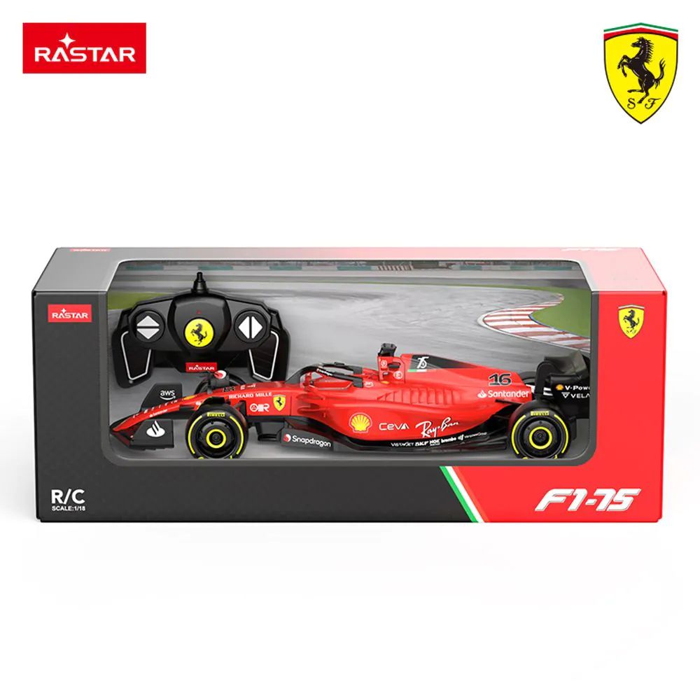 Masina F1 cu telecomanda Rastar Ferrari F1-75 Charles Leclerc 1:18 - poza 3