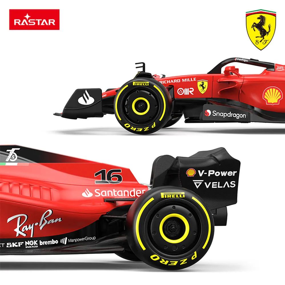 Masina F1 cu telecomanda Rastar Ferrari F1-75 Charles Leclerc 1:18 - poza 4