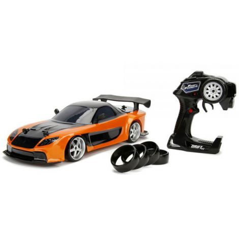 Masina Jada Toys Fast and Furious Mazda RX-7 Drift cu anvelope si telecomanda - poza 1
