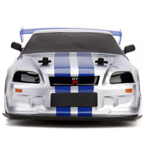 Masina Jada Toys Fast and Furious Nissan Skyline GTR Drift cu anvelope si telecomanda - poza 2
