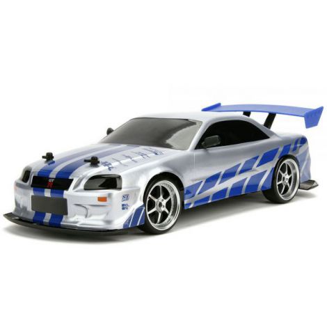 Masina Jada Toys Fast and Furious Nissan Skyline GTR Drift cu anvelope si telecomanda - poza 3
