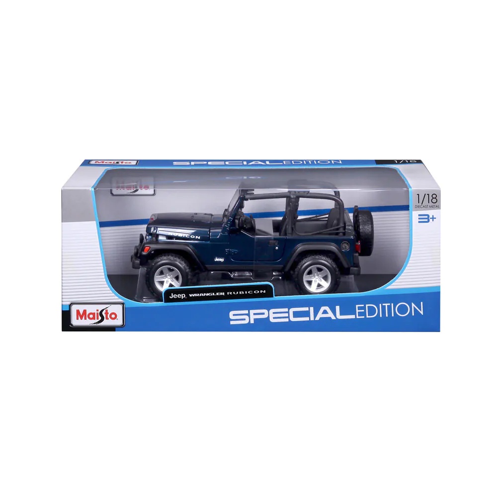 Masina Maisto Special Edition Jeep Wrangler Rubicon 1:18 Albastru - poza 4
