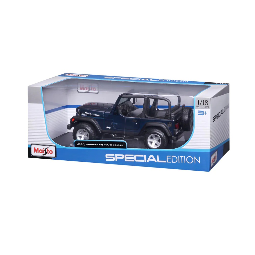 Masina Maisto Special Edition Jeep Wrangler Rubicon 1:18 Albastru - poza 5