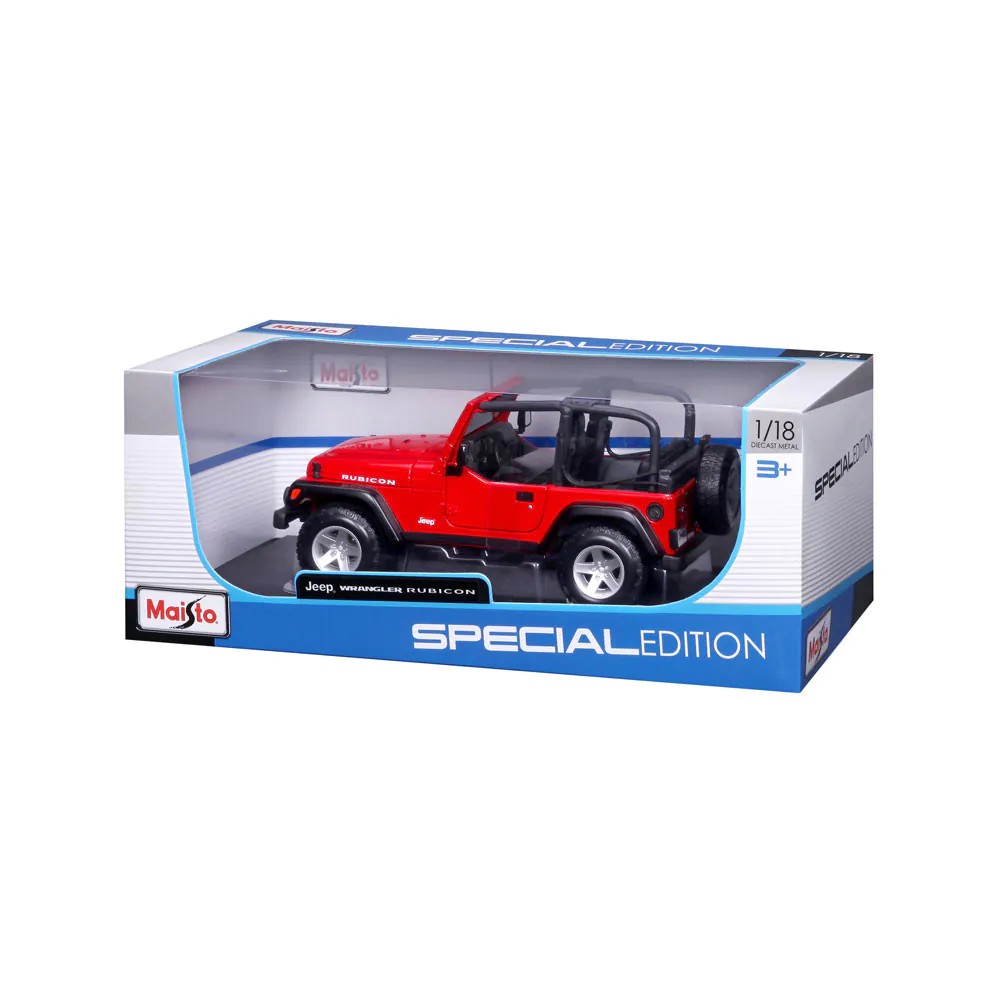 Masina Maisto Special Edition Jeep Wrangler Rubicon 1:18 Rosu - poza 3