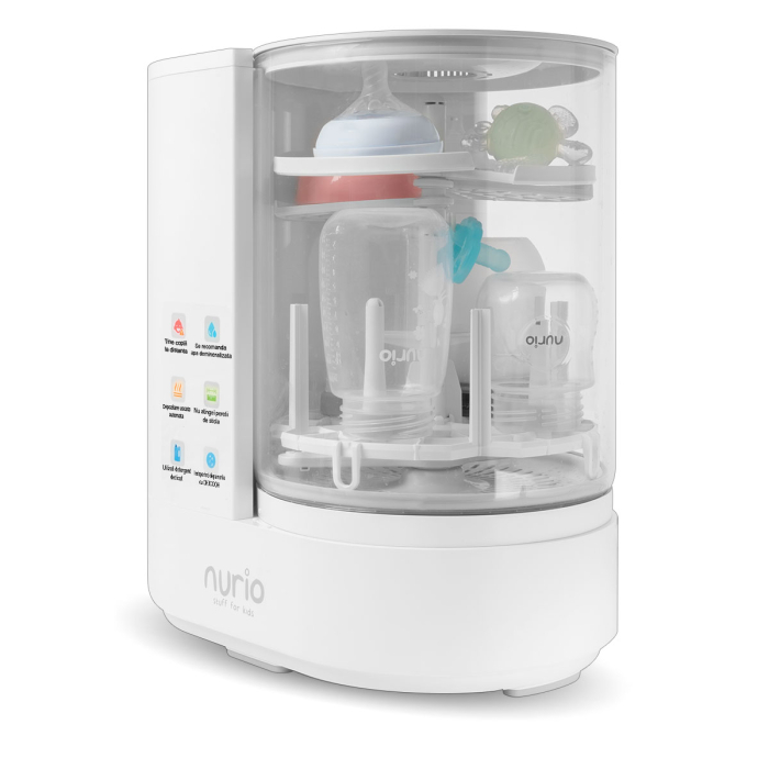 Masina Multifunctionala 4 in 1 Nurio , Pentru Spalarea, Sterilizarea, Uscarea si Depozitarea Biberoanelor, Tetinelor si Accesoriilor pentru Bebelusi