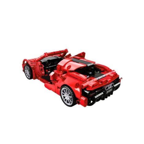 Masina sport rosie tip lego tehnic de constructie (482 piese) - poza 5