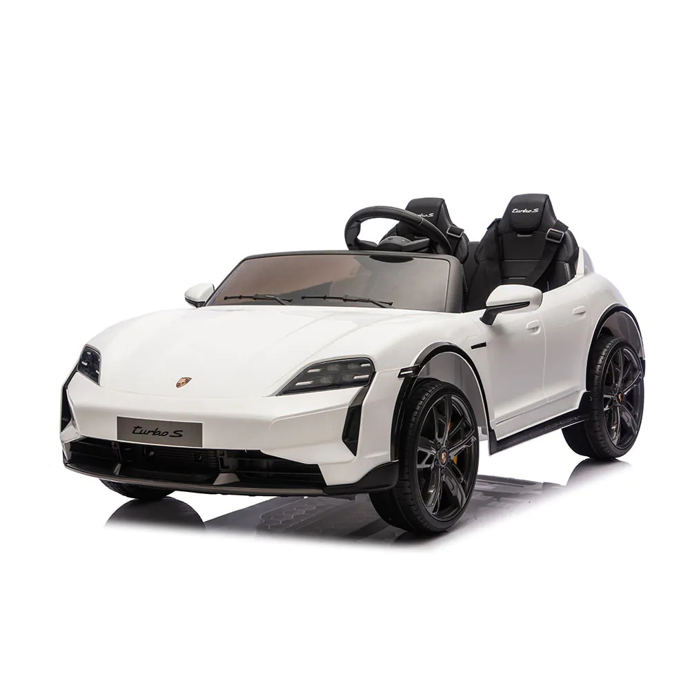 Masinuta cu Acumulatori Pinghu Porsche Taycan 12V Alb - poza 1
