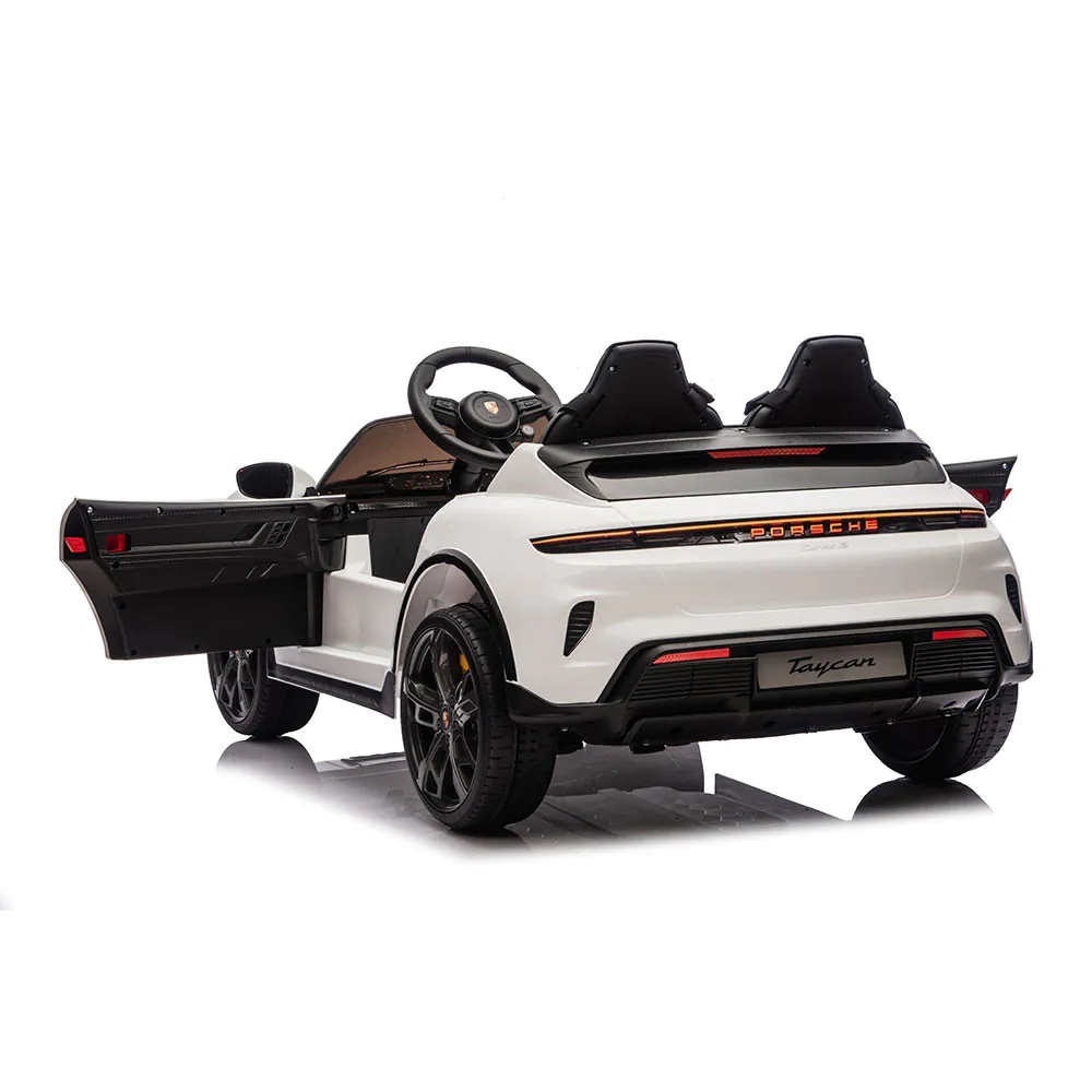 Masinuta cu Acumulatori Pinghu Porsche Taycan 12V Alb - poza 3