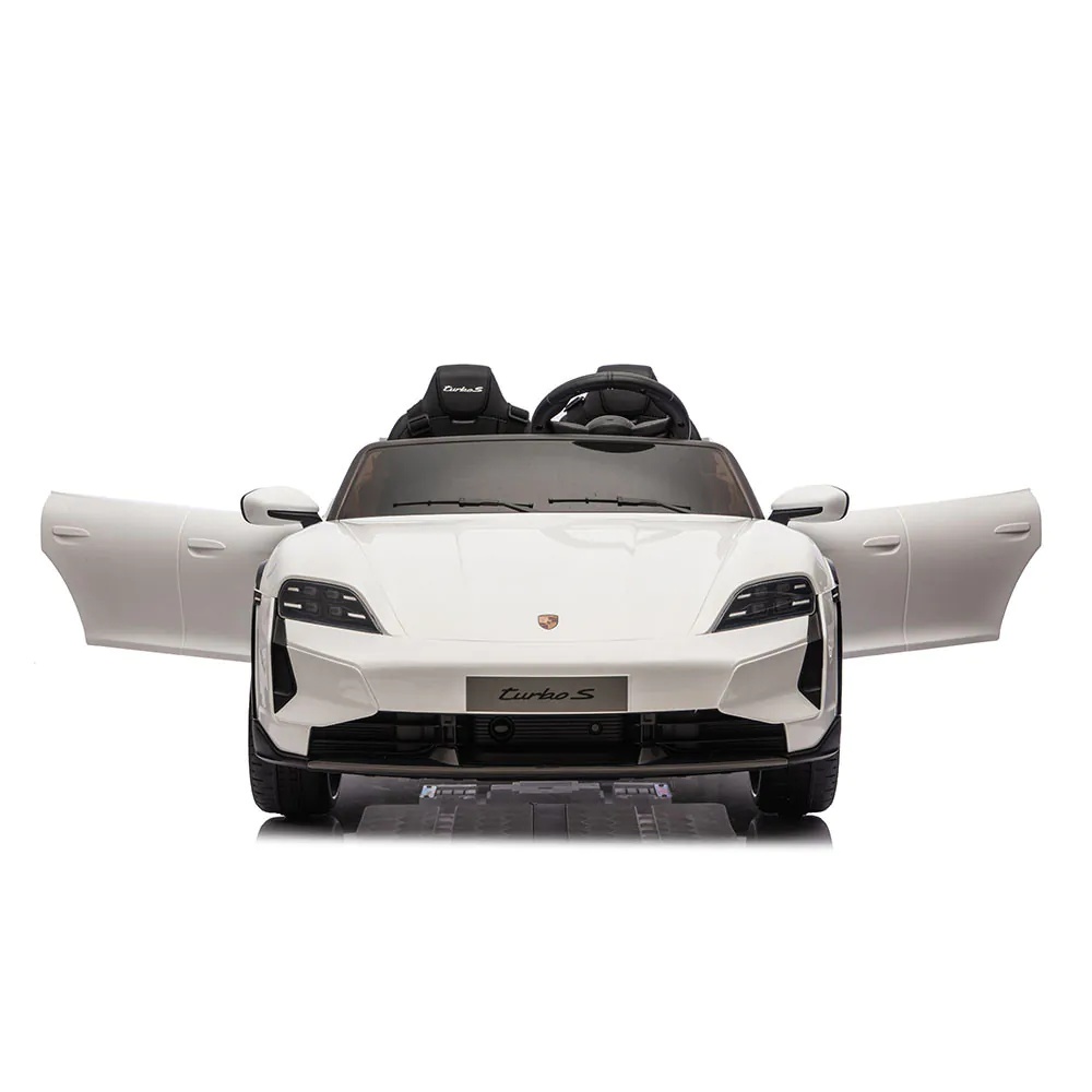 Masinuta cu Acumulatori Pinghu Porsche Taycan 12V Alb - poza 4