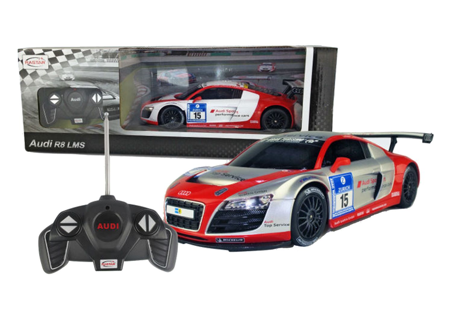 Masinuta cu telecomanda Rastar Audi R8 Performance 1:18 - poza 2