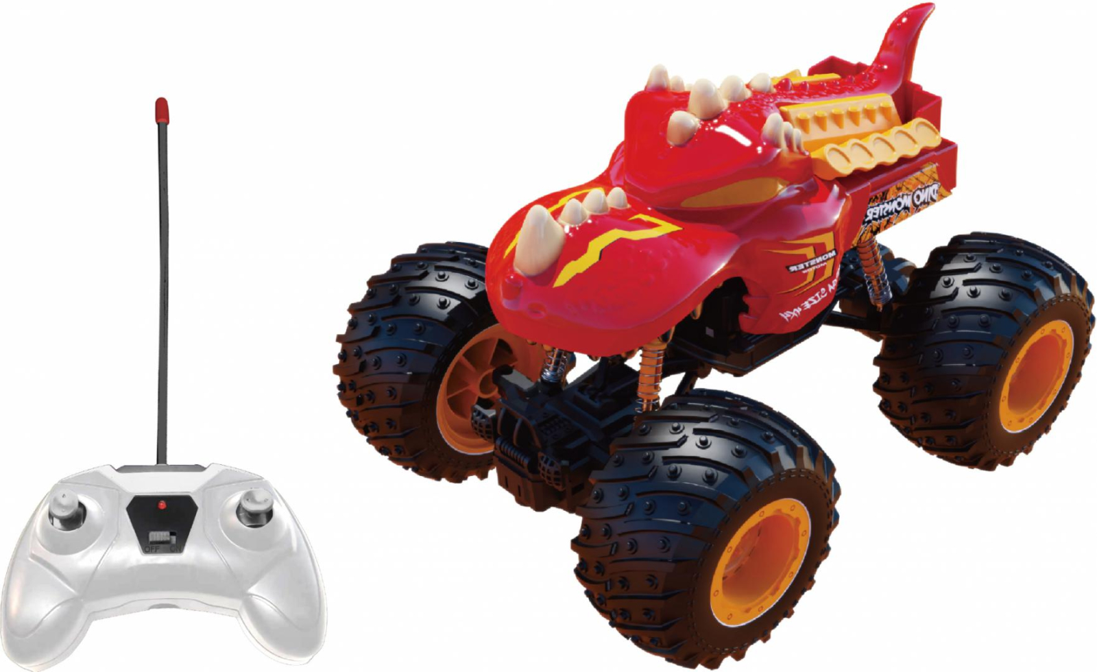MASINUTA CU TELECOMANDA TIP CAMION BEAST RUNNERS, SCARA 1 24, 21CM, ROSU