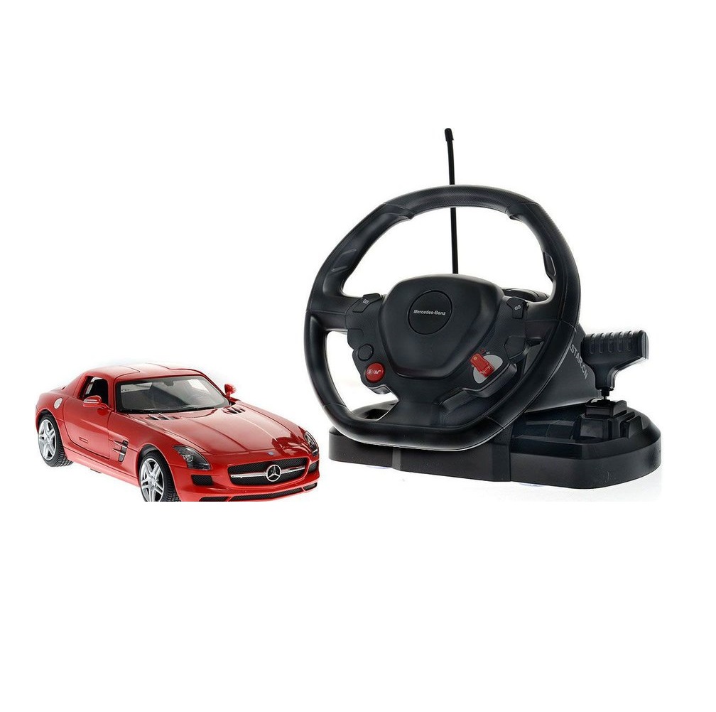 Masinuta cu telecomanda volan Rastar Mercedes Benz SLS 1:14 - poza 1