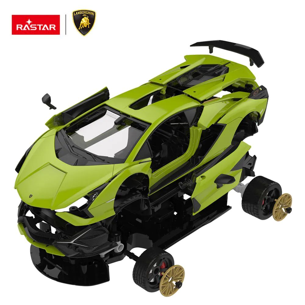 Masinuta de asamblat cu telecomanda Rastar Lamborghini Sian 1:18 - poza 4