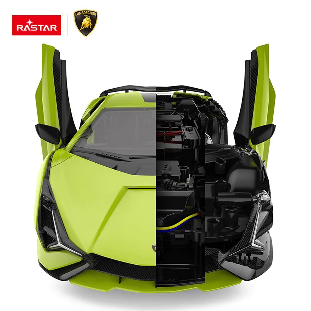 Masinuta de asamblat cu telecomanda Rastar Lamborghini Sian 1:18 - poza 5