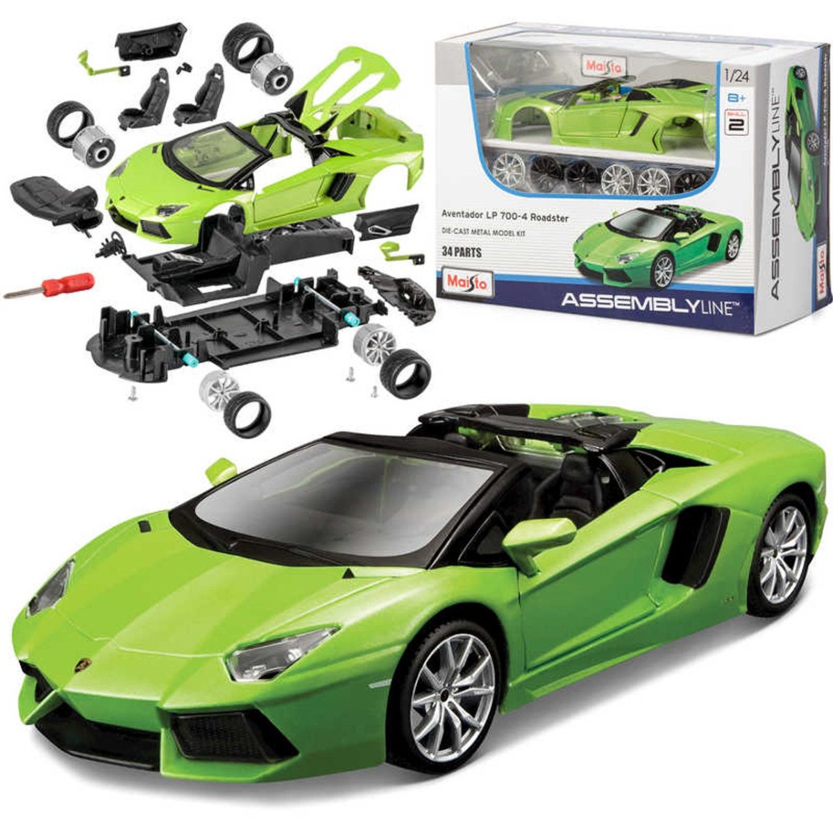 Masinuta de asamblat Maisto Lamborghini Aventador LP700-4 Roadster 1:24 - poza 2