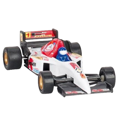 Masinuta de curse die-cast, cu motoras pull-back, alba