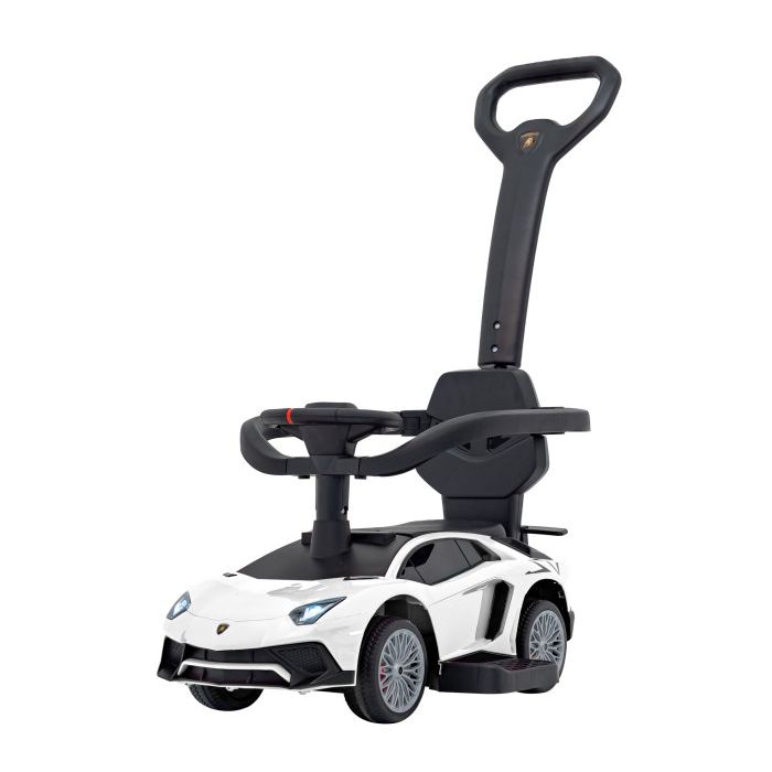 Masinuta de impins cu maner parental 2-in-1 Lamborghini Aventador (8810) Alb - Autokids.ro - poza 1