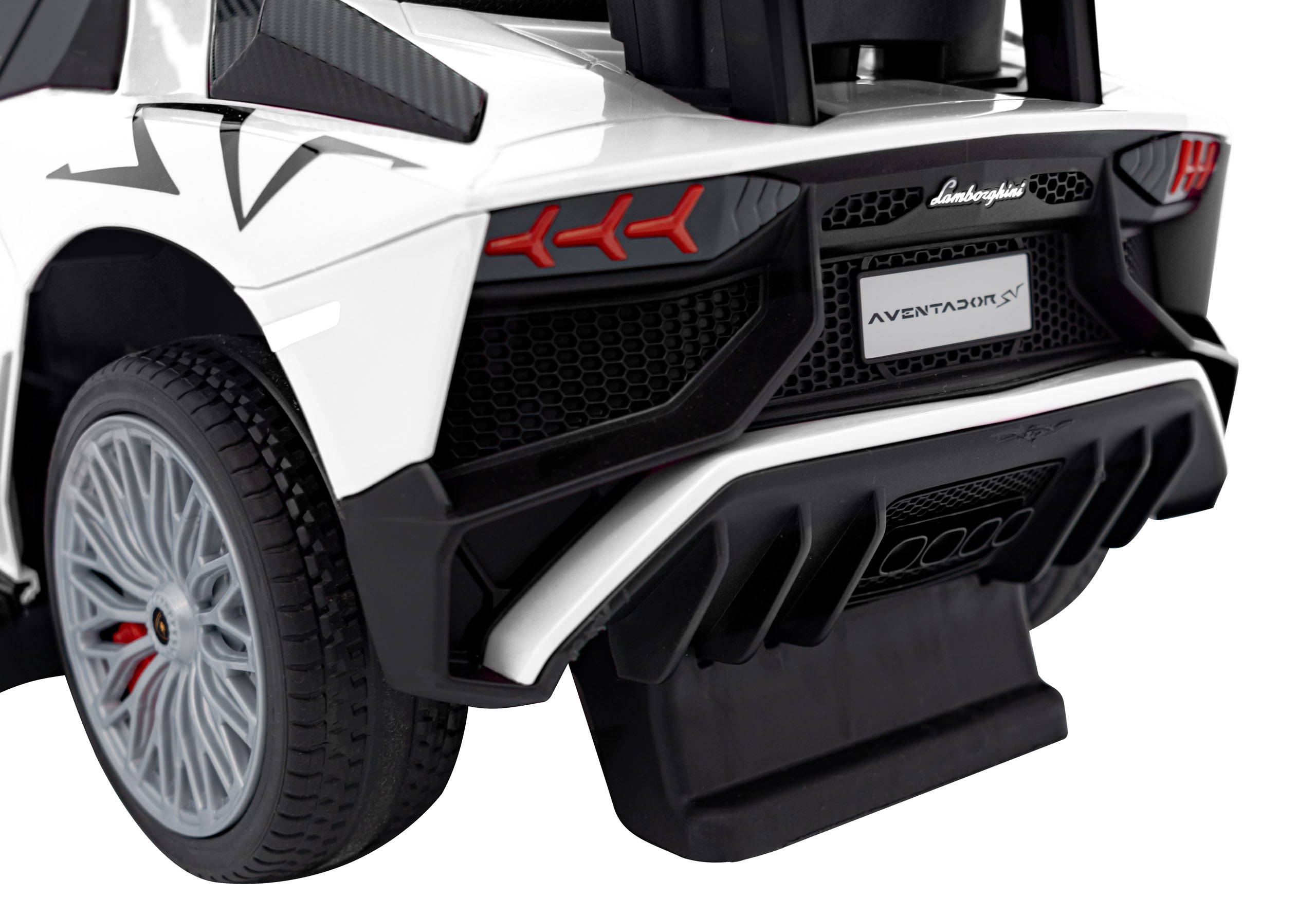 Masinuta de impins cu maner parental 2-in-1 Lamborghini Aventador (8810) Alb - Autokids.ro - poza 2