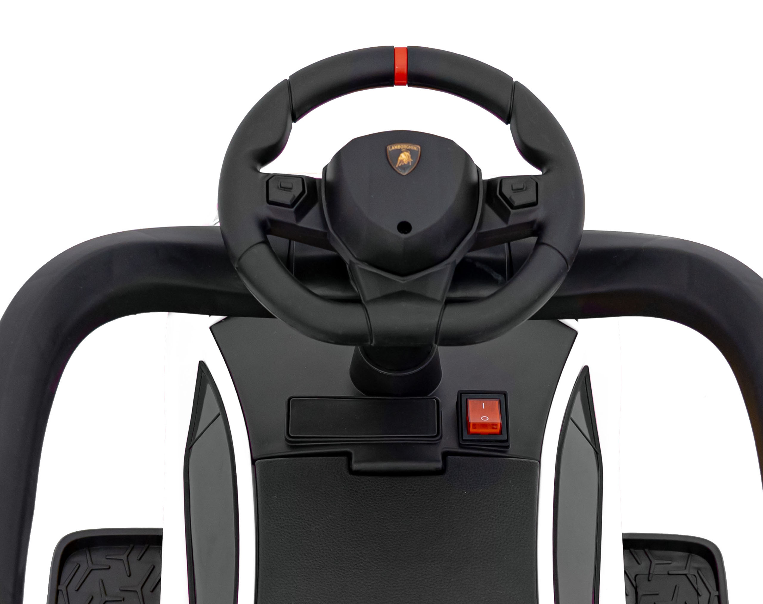 Masinuta de impins cu maner parental 2-in-1 Lamborghini Aventador (8810) Alb - Autokids.ro - poza 4