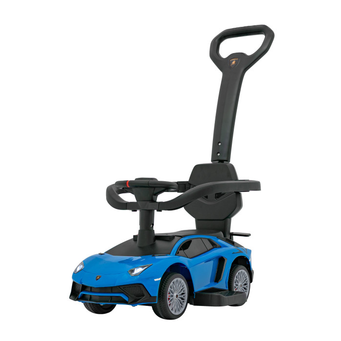 Masinuta de impins cu maner parental 2-in-1 Lamborghini Aventador (8810) Albastru - Autokids.ro - poza 1