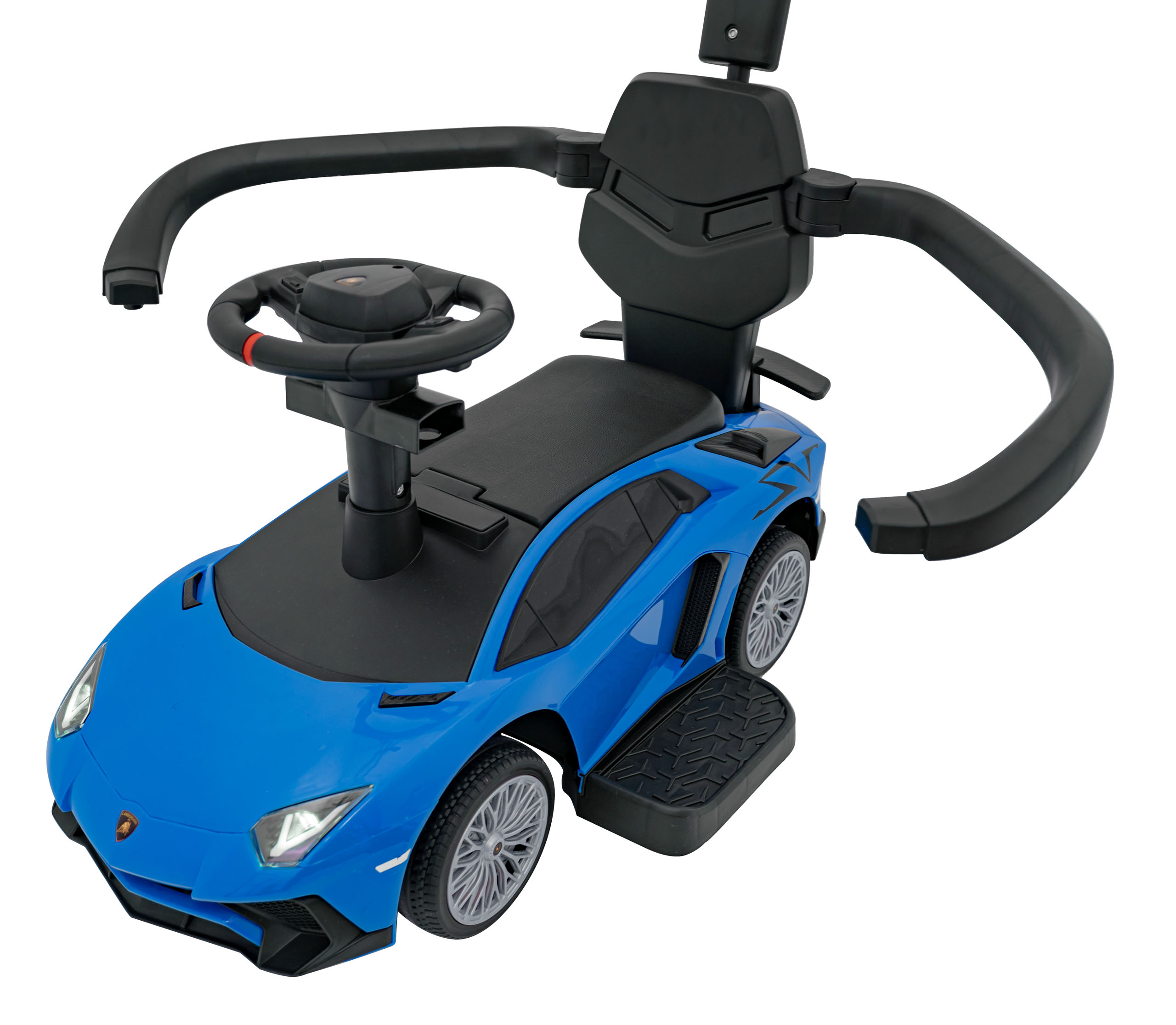 Masinuta de impins cu maner parental 2-in-1 Lamborghini Aventador (8810) Albastru - Autokids.ro - poza 2