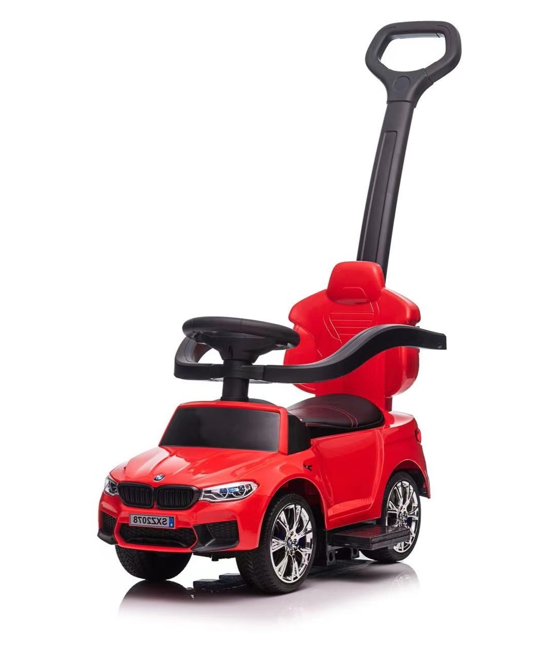 Masinuta de impins cu maner parental 3-in-1 BMW M5 (sx2078) Rosu - Autokids.ro - poza 2