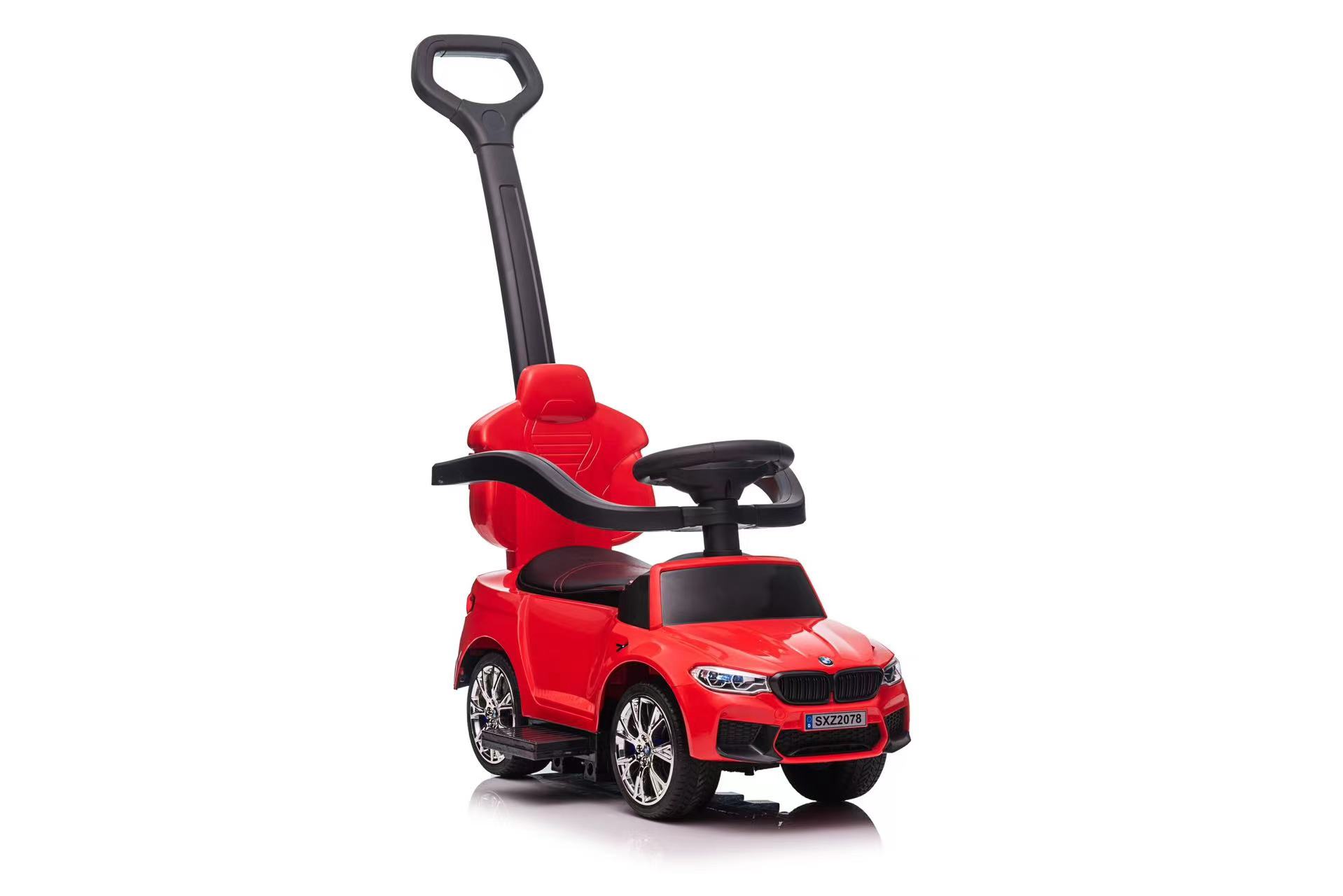 Masinuta de impins cu maner parental 3-in-1 BMW M5 (sx2078) Rosu - Autokids.ro - poza 4