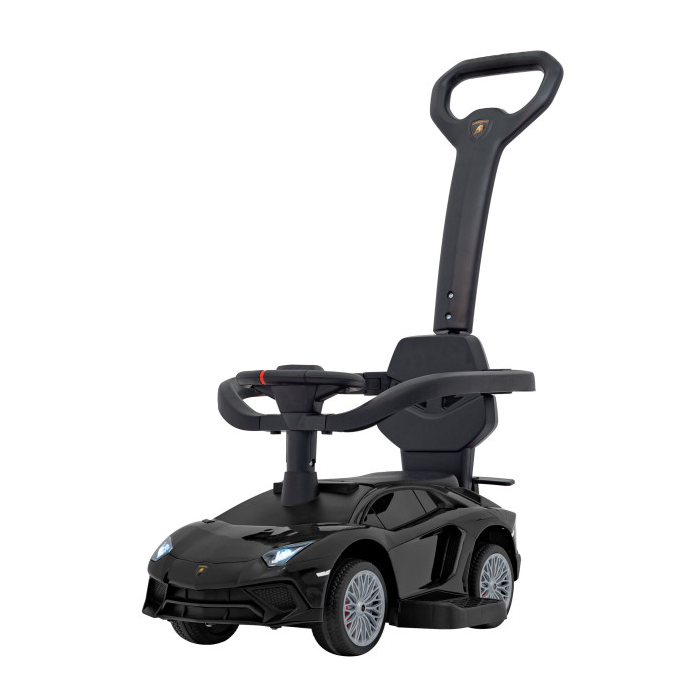 Masinuta de impins cu maner parental Lamborghini Aventador (8810) Negru - Autokids.ro - poza 1