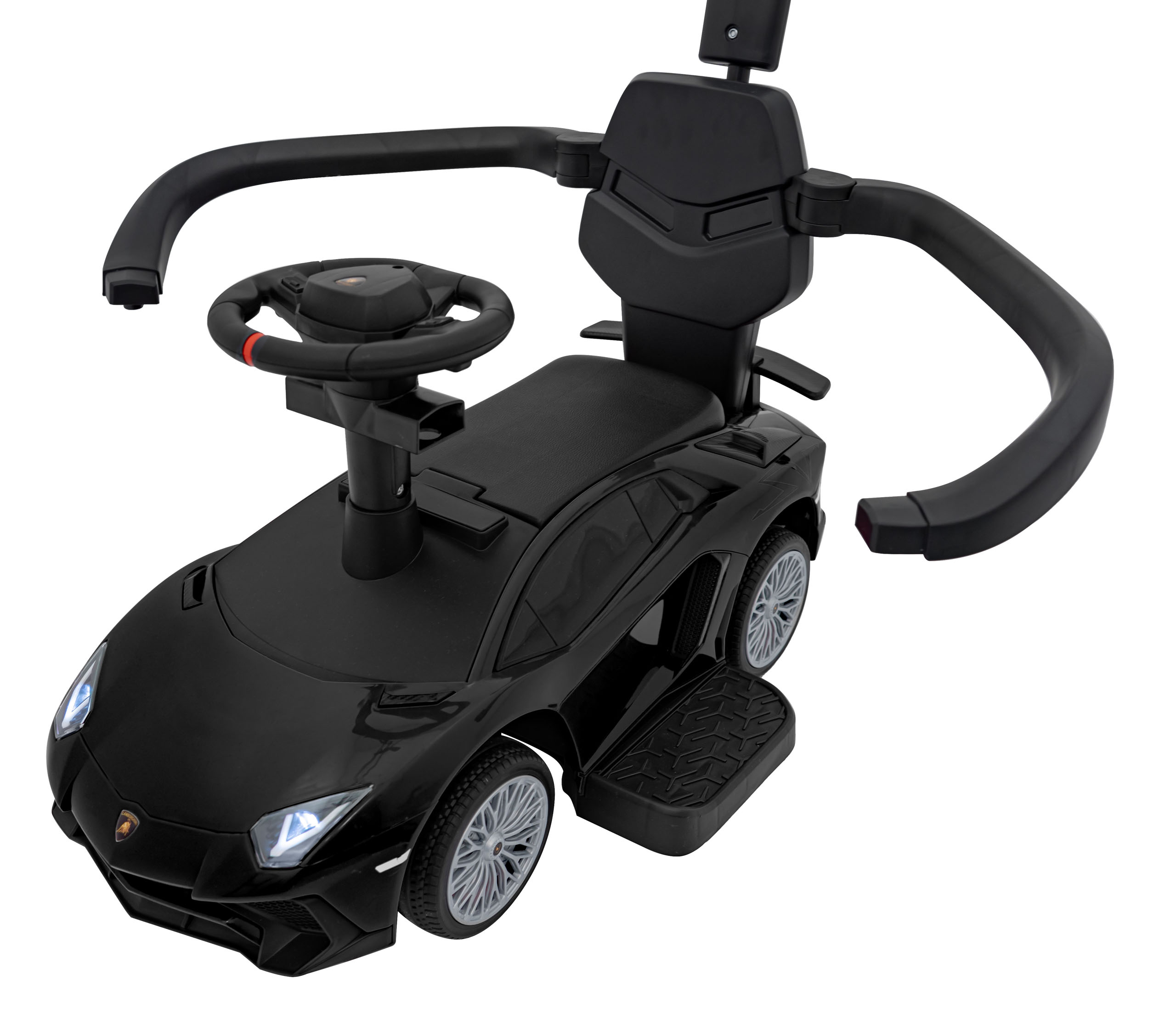Masinuta de impins cu maner parental Lamborghini Aventador (8810) Negru - Autokids.ro - poza 2