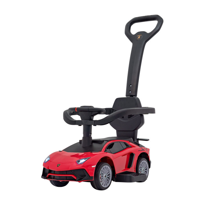 Masinuta de impins cu maner parental Lamborghini Aventador (8810) Rosu - Autokids.ro - poza 1