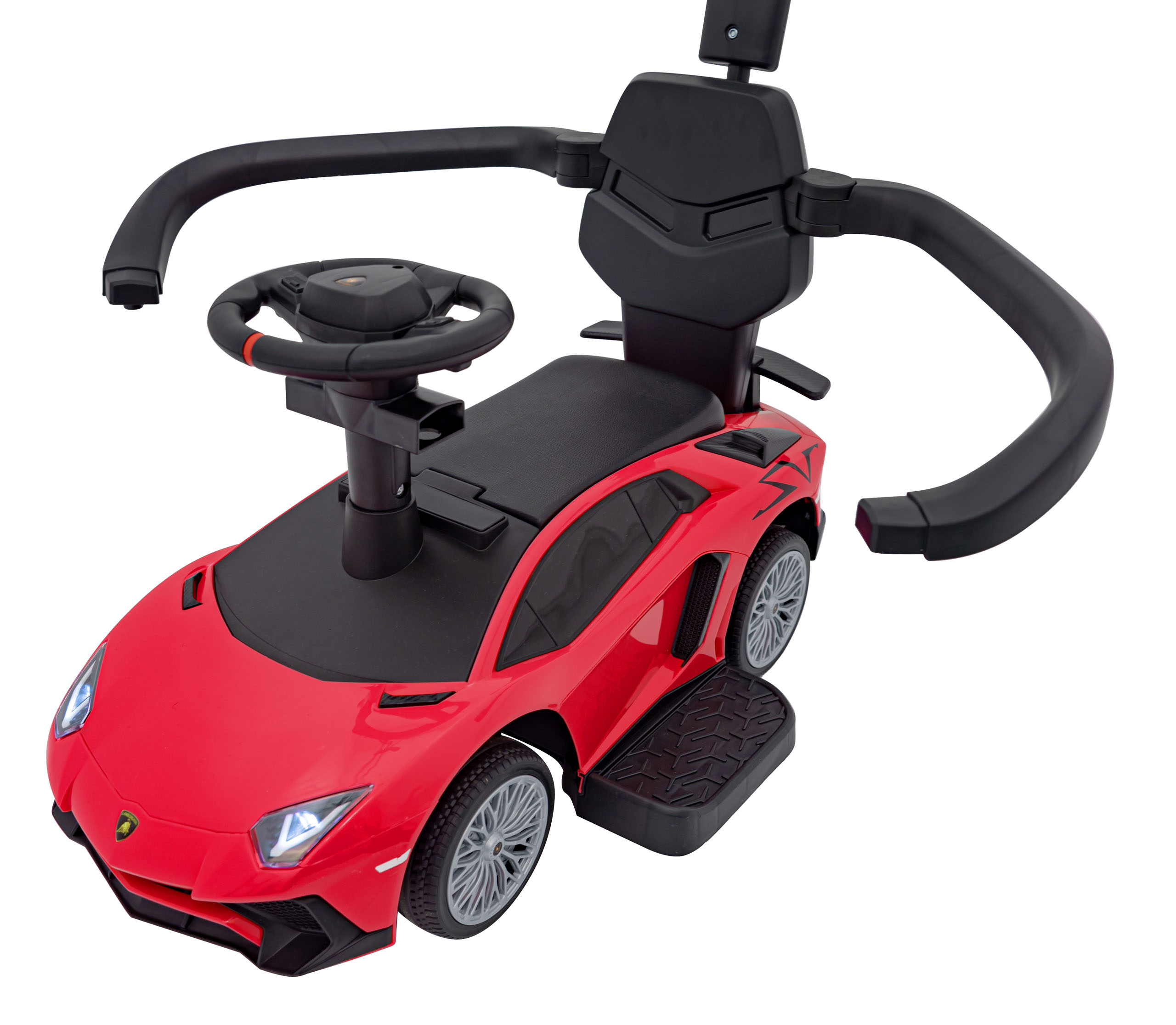 Masinuta de impins cu maner parental Lamborghini Aventador (8810) Rosu - Autokids.ro - poza 4