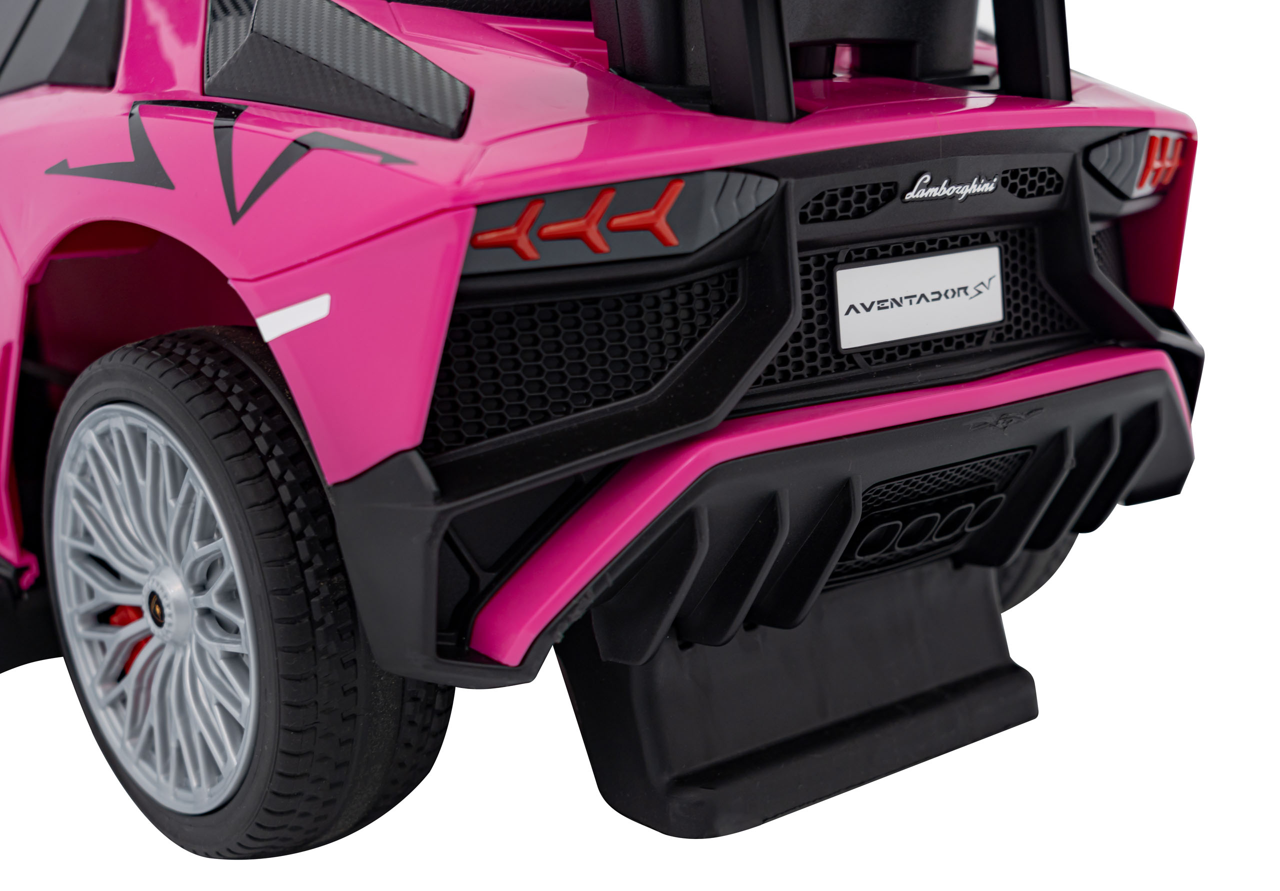 Masinuta de impins cu maner parental Lamborghini Aventador (8810) Roz - Autokids.ro - poza 2