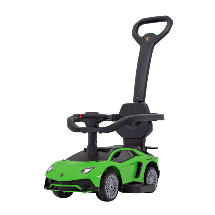 Masinuta de impins cu maner parental Lamborghini Aventador (8810) Verde - Autokids.ro - poza 1