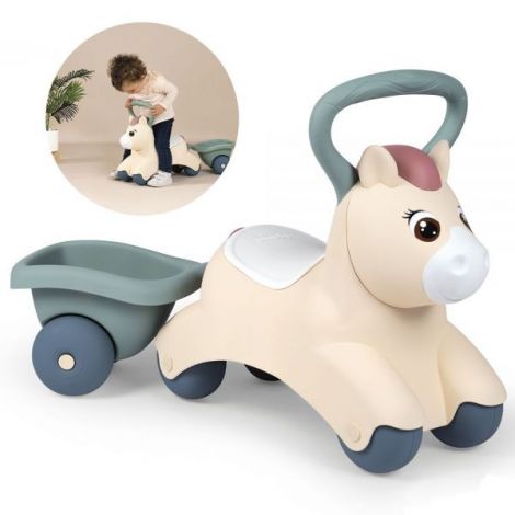 Masinuta de impins Smoby Pony cu remorca - poza 2