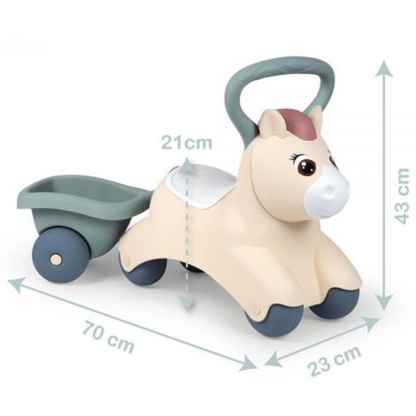 Masinuta de impins Smoby Pony cu remorca - poza 4