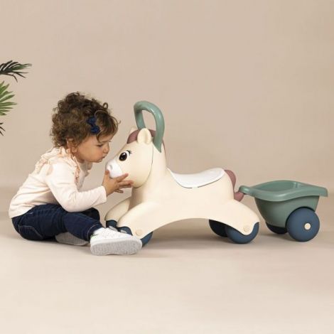 Masinuta de impins Smoby Pony cu remorca - poza 5