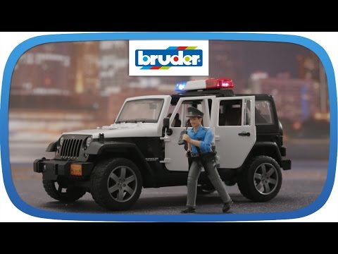 Masinuta de politie Bruder Jeep Wrangler Unlimited Rubicon - poza 4