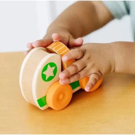Masinuta din lemn Green Star colectia GO TOTs - poza 3