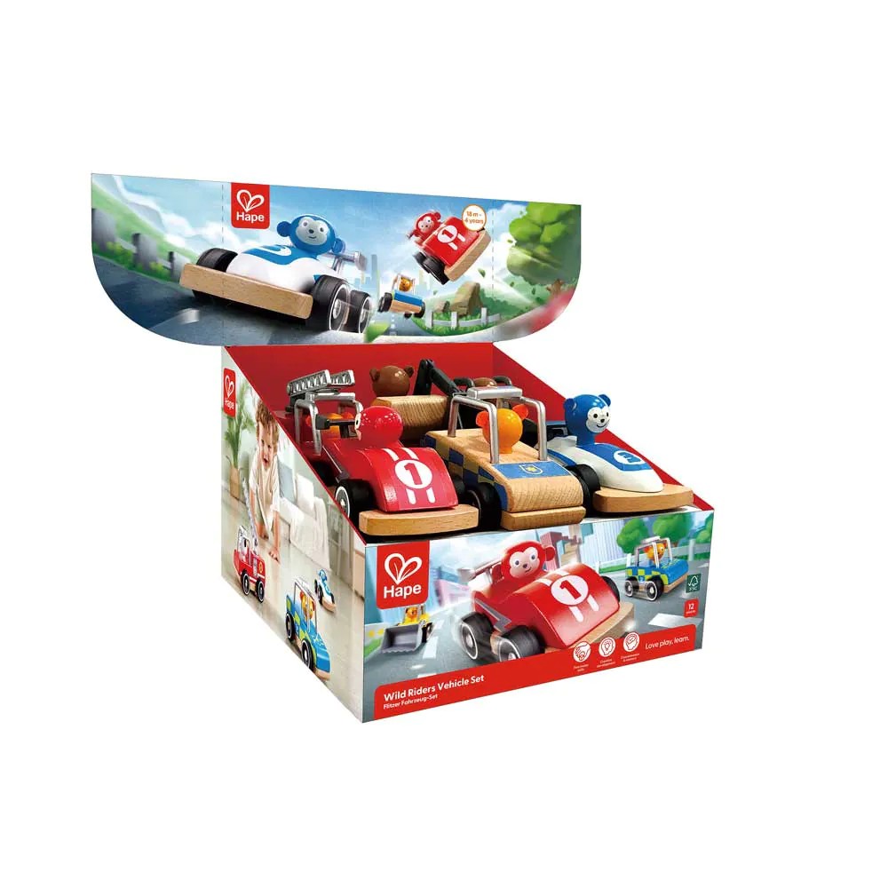 Masinuta din lemn Hape Wild Riders diverse modele - poza 2