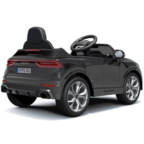 Masinuta electrica Chipolino Audi RS Q8 cu scaun din piele si roti EVA black - poza 2