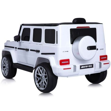 Masinuta electrica Chipolino SUV Mercedes AMG G63 cu scaun din piele si roti EVA white - poza 4