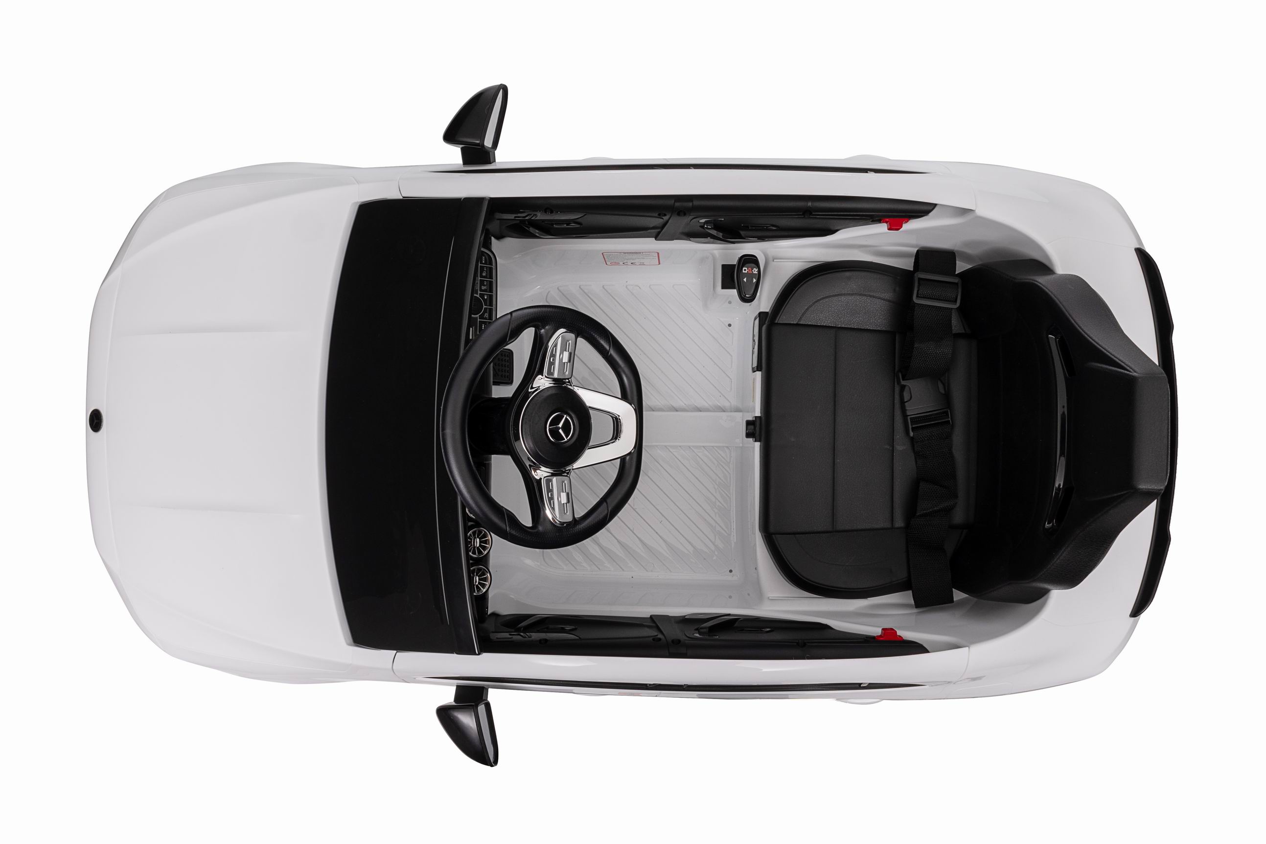 Masinuta electrica copii Mercedes-AMG CLA45 12V 90W Alb, roti EVA, scaun piele, telecomanda parentala, Bluetooth, Mercedes Benz - Autokids.ro - poza 3