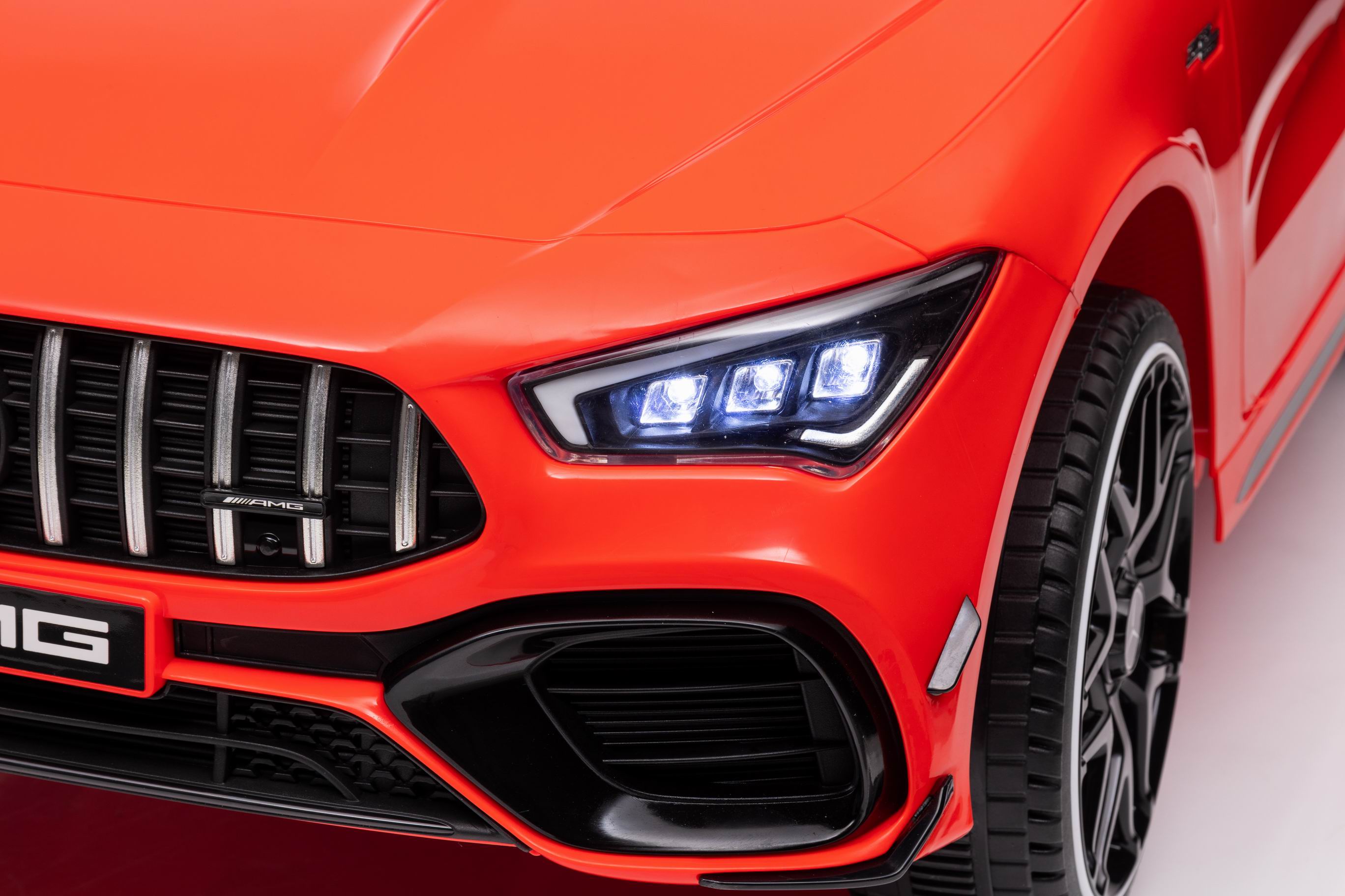 Masinuta electrica copii Mercedes-AMG CLA45 12V 90W Rosu, roti EVA, telecomanda parentala, Bluetooth, scaun piele eco, Mercedes Benz - Autokids.ro - poza 2