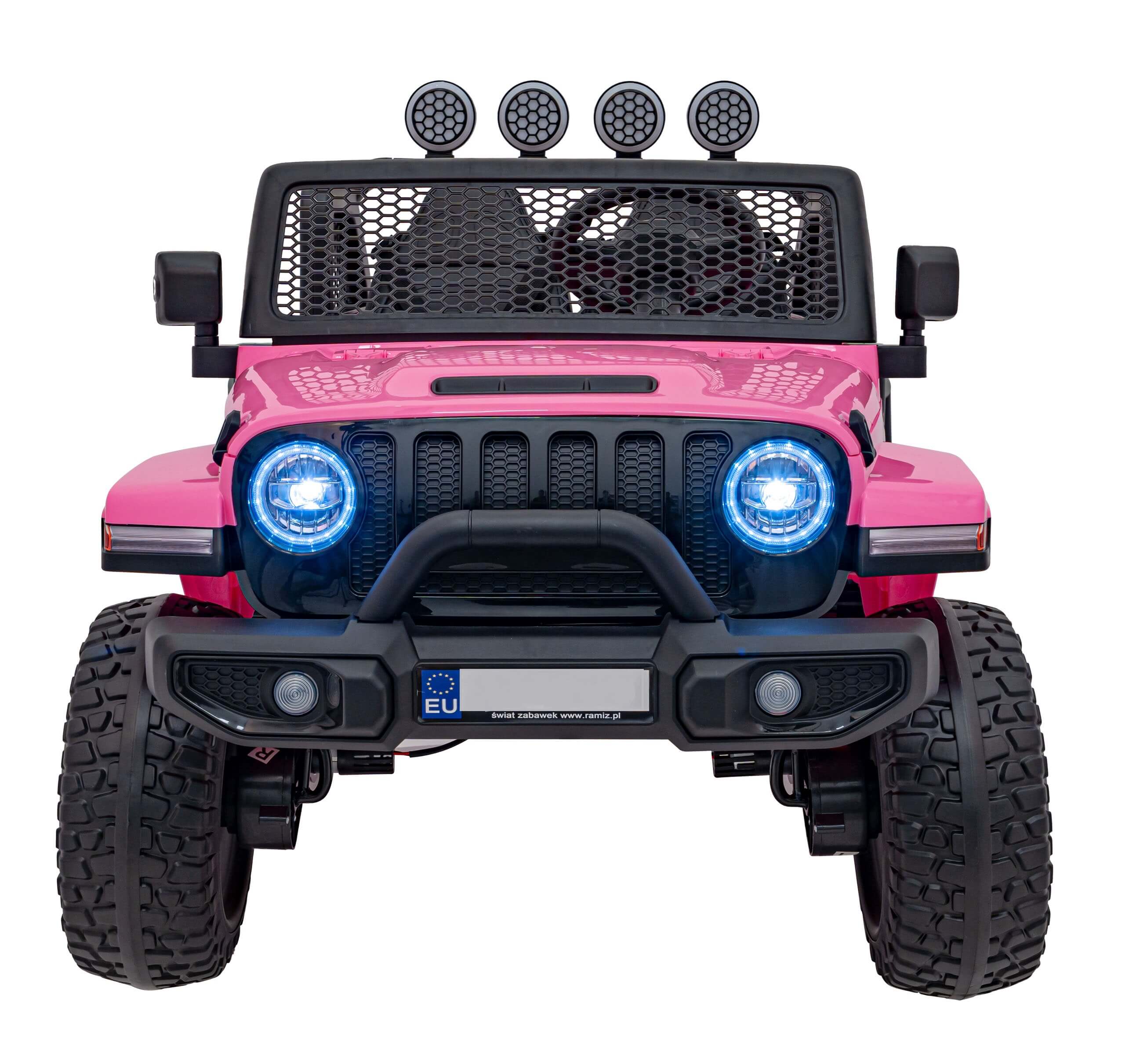 Masinuta electrica copii SUV OFFROAD 4x4 JL213 Roz 12V 14Ah, 2 locuri, telecomanda parentala, roti EVA - Autokids.ro - poza 2