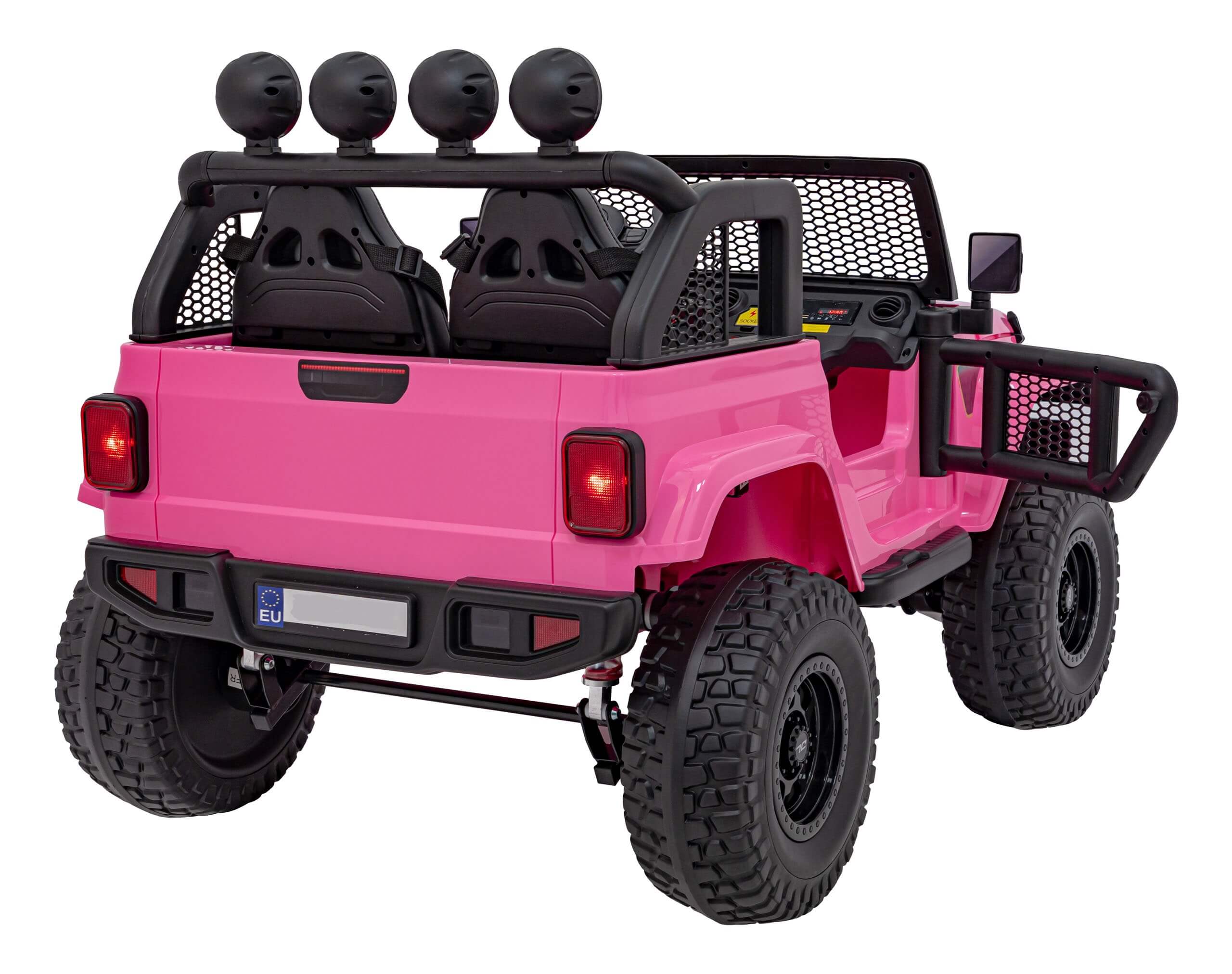 Masinuta electrica copii SUV OFFROAD 4x4 JL213 Roz 12V 14Ah, 2 locuri, telecomanda parentala, roti EVA - Autokids.ro - poza 4