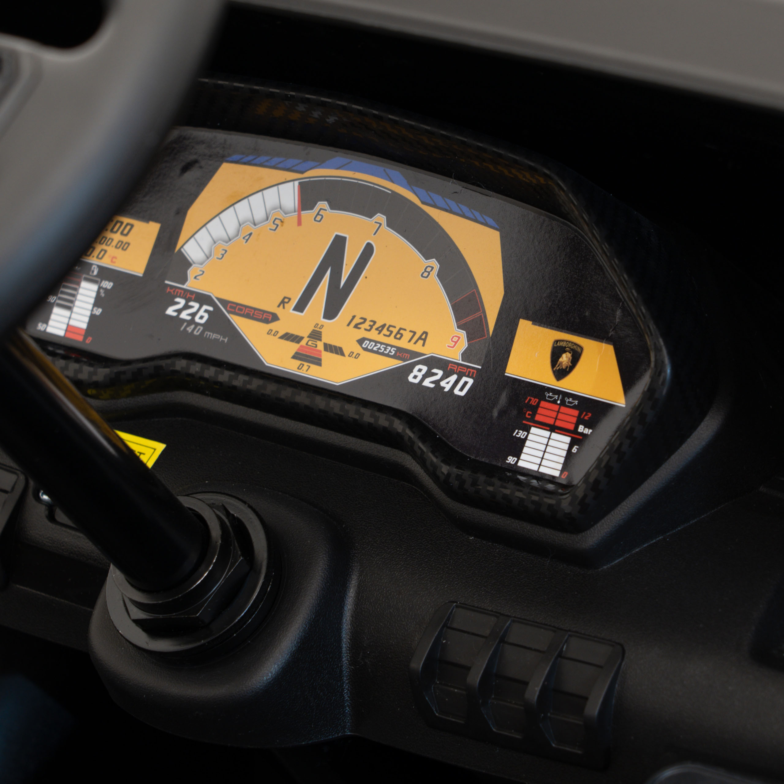 Masinuta electrica pentru 2 copii Lamborghini Aventador SV, 24V 400W (8803) Alb - Autokids.ro - poza 5